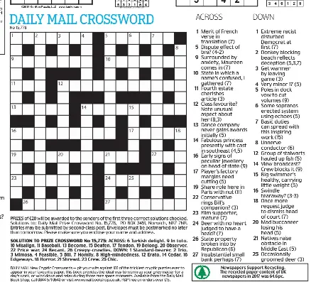 DAILY MAIL CROSSWORD - PressReader