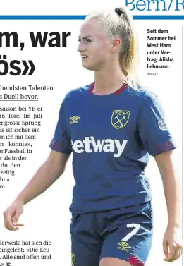  ?? IMAGO ?? Seit dem Sommer bei West Ham unter Vertrag: Alisha Lehmann.