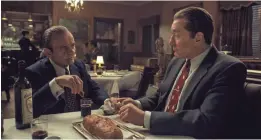  ?? NETFLIX ?? Joe Pesci, left and De Niro reunite in “The Irishman,” having co-starred in crime dramas including “Goodfellas.”