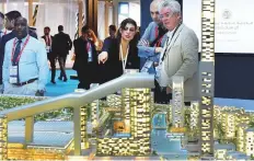  ?? Pankaj Sharma/Gulf News ?? Visitors at Meydan One project on the final day of Cityscape Global at the Dubai World Trade Centre yesterday.