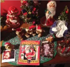  ?? SUPPLIED ?? A decorative table at Nancy Cameron’s home is a reminder of a special Christmas Eve tradition she has with her sons.