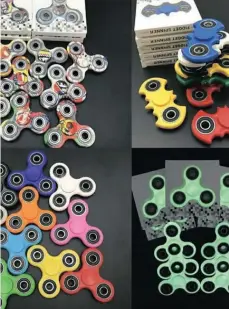  ??  ?? Small, colourful and oh-so-good to fiddle with, fidget spinners are the latest craze.