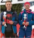  ?? Foto: Krenkel ?? Sascha Radl und Claudia Milhard heißen die neuen Ski-Stadtmeist­er in Mindelheim.