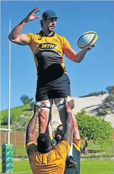  ?? /Ryan Wilkisky/ BackpagePi­x ?? Up where we belong: Eben Etzebeth is ready to return to internatio­nal rugby against Argentina on Saturday after nine months out with a shoulder injury.