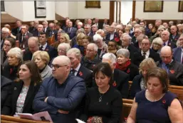  ?? ?? People attending the Service marking the 35th anniversar­y of the Enniskille­n Bomb.