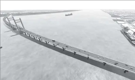  ??  ?? An artist’s impression of what the bridge is intended to look like