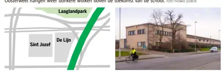  ??  ?? DVC SintJozef ligt erg dicht bij de tunnels (groene lijn) van Oosterweel. Als die moeten worden uitgegrave­n, kan dat voor serieuze hinder zorgen.
FOTO JORIS HERREGODS
