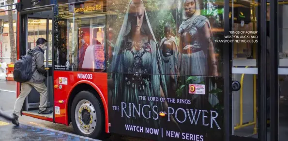  ?? ?? 'RINGS OF POWER' WRAP ON AUCKLAND TRANSPORT NETWORK BUS