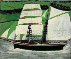  ??  ?? Brigantine sailing past green fields (unknown date): “improbably fashionabl­e”