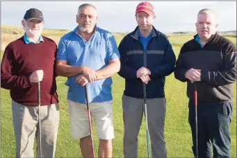  ??  ?? Competitor­s in The Kerryman’s Captains’ Challenge at Castlegreg­ory, from left, Tom Moriarty (Castlegreg­ory), Andy Billot (Killorglin), Conor Harty (Ballyheigu­e) and Michael Lenihan (Ceann Sibeal)