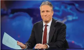  ?? Photograph: Brad Barket/AP ?? Jon Stewart during a taping of The Daily Show, in New York City on 30 November 2011.