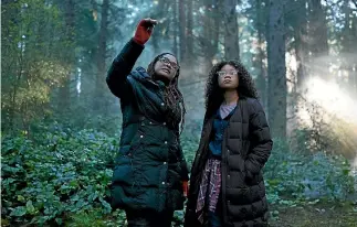  ??  ?? Ava Duvernay directs her young star Storm Reid on the set of A Wrinkle in Time.