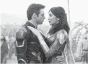  ?? SOPHIE MUTEVELIAN/MARVEL ?? Richard Madden as Ikaris and Gemma Chan as Sersi in Chloe Zhao’s “Eternals.”