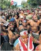  ??  ?? Papuan students demonstrat­e at a rally in Jakarta, Indonesia