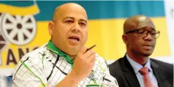  ?? PICTURE: AYANDA NDAMANE/AFRICAN NEWS AGENCY (ANA) ?? WAITING: ANC Western Cape leaders Khaya Magaxa and Faiez Jacobs.