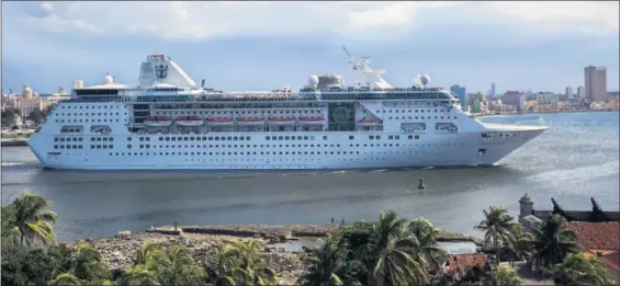  ?? / YANDER ZAMORA ?? Vista del Empress of the Seas, de Royal Caribbean, último crucero estadounid­ense en La Habana, el pasado 5 de junio.