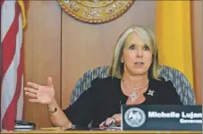  ?? MATT DAHLSEID/The New Mexican ?? Gov. Michelle Lujan Grisham answers questions in September during of a news conference at the Capitol on the status of New Mexico’s COVID19 response.