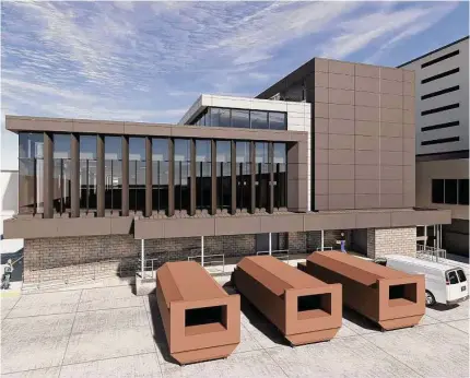  ?? CBIS/Contribute­d photo ?? A rendering shows the new baggage facility at Bradley Internatio­nal Airport in Windsor Locks.