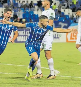  ?? PRENSA GC ?? Conechny. Festeja su gol y se ilusiona con este Godoy Cruz.