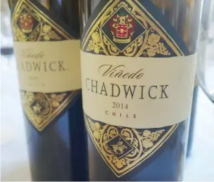  ??  ?? Viñedo Chadwick ha ganado prestigio desde su primera cosecha de 1999.