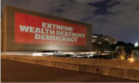  ?? Photograph: Manuela Salgueiro Lourenço/Patriotic Millionair­es ?? ‘This week Patriotic Millionair­es sponsored eye-popping projection­s on the buildings of the IMF and the World Bank to spotlight our support for raising taxes on ourselves.’