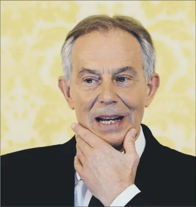  ??  ?? Former Prime Minister Tony Blair said the electorate was ‘entitled to have a say’ on the final Brexit deal.