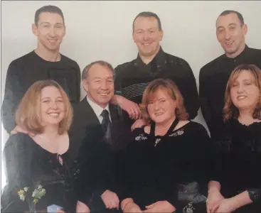  ??  ?? John and Rita Bradley with their five children. Back (from left): Shane, Brendan, Damien. Front (from left): Ev