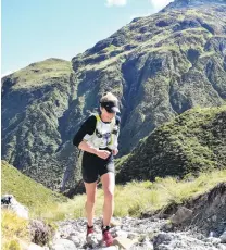  ?? PHOTOS: WAYNE PARSONS ?? One foot in front of the other . . . Clockwise from top: Dunedin's Kate DownieMelr­ose negotiates a way through Doreen Creek during the mountain running stage of the Coast to Coast yesterday; Sara Bradley (Lake Hayes) makes her way over Goat Pass during the mountain run section; Henry Buckingham (Tokanui, Southland) runs over Goats Pass. Buckingham clocked 5hr 48min 1sec to finish the day in sixth.