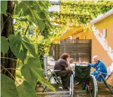  ?? Foto: Ralf Lienert ?? Umgeben von Natur und den Elementen hautnah das Leben spüren: Das können Gäste des Allgäu Hospizes in den Atriumgärt­en, die ab Ende 2019 wichtiger Bestandtei­l des Neubaus in Kempten sein werden. Die Kartei der Not ermöglicht die Anlage der Gär  ten mit...