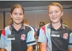  ??  ?? Keeley Purser and Jacob Thorneycro­ft from Meringanda­n State School.