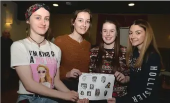  ??  ?? Volunteers Caoimhe O’Leary, Emma Brady, Sarah Bourke and Michelle O’Riordan were delighted with the response to the table quiz in support of their pilgrimage to Lourdes.