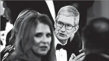  ?? JABIN BOTSFORD/WASHINGTON POST ?? Apple CEO Tim Cook has been able to shape some of the administra­tion’s policies in ways that benefit the tech giant.