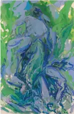  ??  ?? Elaine de Kooning (1918-1989), Bacchus #46, 1982. Acrylic on canvas. Gift of Gerald M. Mccue in memory of Barbara W. Mccue. Elaine de Kooning Trust. Photograph © Museum of Fine Arts, Boston.