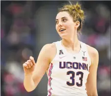  ?? Associated Press file photo ?? UConn’s Katie Lou Samuelson continues to prove there is more to her game than just 3-point shooting.