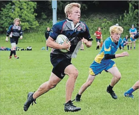  ?? ADAM WOODHOUSE SPECIAL TO THE EXAMINER ?? Thomas A. Stewart Griffins and Peterborou­gh Pagans rugby player Braden Bruce is in Auckland, New Zealand with Canada’s U18 7’s rugby team.
