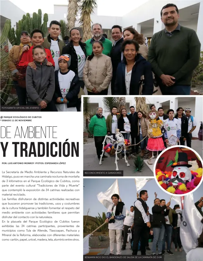  ??  ?? FOTOGRAFÍA OFICIAL DEL EVENTO RECONOCIMI­ENTO A GANADORES BENJAMIN RICO DIO EL BANDERAZO DE SALIDA DE LA CAMINATA DE 3 KM