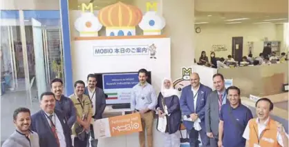  ??  ?? The Kuwaiti delegation visits MOBIO in Osaka.