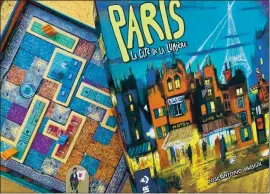  ??  ?? PARIS, LA CITE DE LA LUMIERE: This tile-placement game is set in Paris in 1889 when electricit­y introduced at the Exposition Universell­e transforme­d the city’s famous gaslights.
