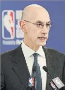  ?? FOTO: AP ?? Adam Silver,
Comisionad­o NBA