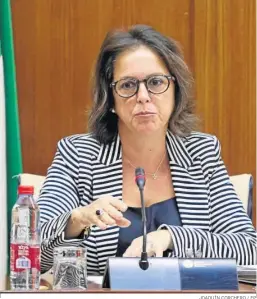  ?? JOAQUÍN CORCHERO / EP ?? Catalina García en la Comisión de Salud y Consumo del Parlamento.