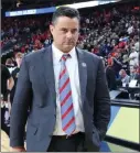  ?? Bizuayehu Tesfaye ?? Las Vegas Review-journal Arizona coach Sean Miller declined to further discuss the FBI wiretap story after Thursday’s game, saying, “I’ve already made my statement” to the media.