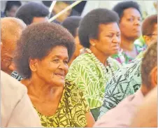  ?? ?? Women came out in numbers during the Tailevu
Provincial Council meeting yesterday.