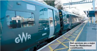  ?? ?? Rail services are a major issue for Maidenhead constituen­ts.