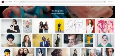  ??  ?? >> Zum visuellen Trend „Das flüssige Selbst“hat Adobe Stock eine abwechslun­gsreiche Galerie mit Fotos, Illustrati­onen und Templates erstellt (https://adobe.ly/2jctmvk).
