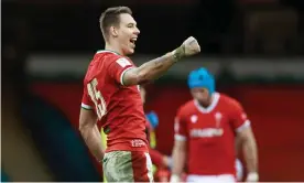  ?? Photograph: David Rogers/The RFU Collection/Getty Images ?? Liam Williams celebrates scoring against England. He and Wales have prospered by living off their wits.