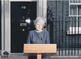  ??  ?? Theresa May calling a General Election yesterday.