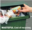  ??  ?? WASTEFUL Cost of recycling