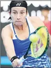  ?? (AFP) ?? Anastasija Sevastova of Latvia hits a return during her women’s semifinal match against Naomi Osaka of Japan at the China Open tennis tournament in Beijing on Oct 6.