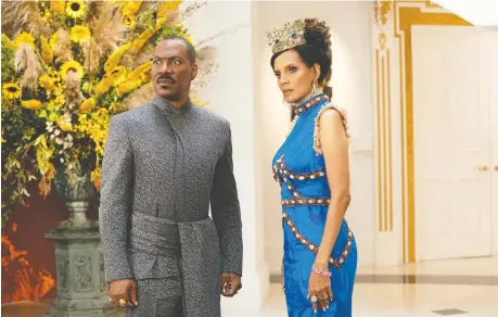  ?? PHOTOS: PARAMOUNT PICTURES ?? The new sequel Coming 2 America, starring Eddie Murphy, left, and Shari Headley, doesn't reflect 33 years of thought.