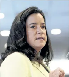  ?? FRED CHARTRAND/THE CANADIAN PRESS ?? Justice Minister Jody Wilson-Raybould wants the premiers to tell her whether they think barring insurance providers from asking clients to disclose the results of genetic testing would stray too far into provincial jurisdicti­on.